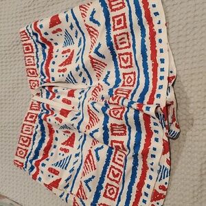 Chubbies swim trunks size large, white Aztec pattern (#11)
